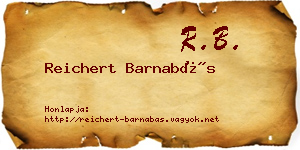 Reichert Barnabás névjegykártya